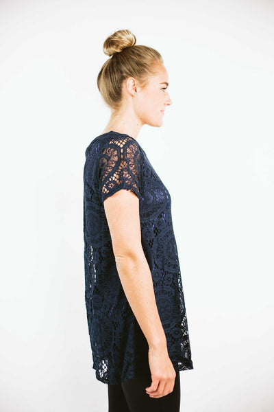 blue casual short sleeve spring dress