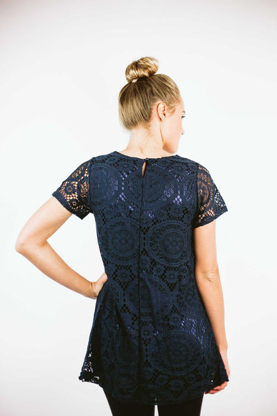 blue casual short sleeve spring dress
